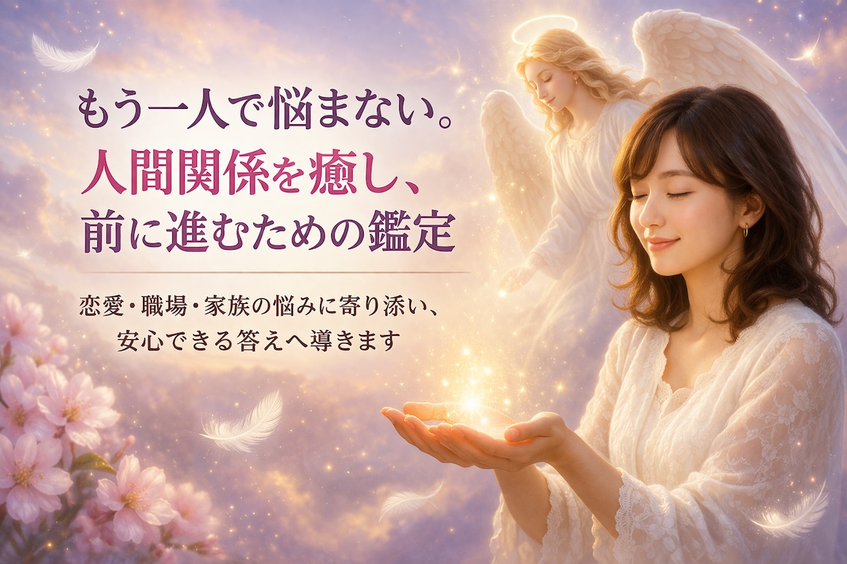 一人で悩まない。人間関係を癒し前に進む鑑定します 恋愛・職場・家族のお悩みに、やさしく寄り添い解決へ導きます イメージ4