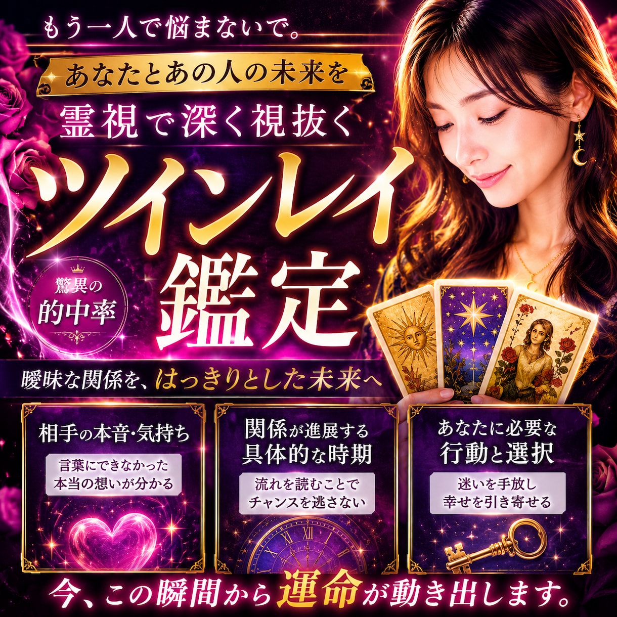 気になるあの人は魂の繋がりがあるの？を占います 【ツインレイ鑑定】あなたとあの人の関係を深堀り イメージ1