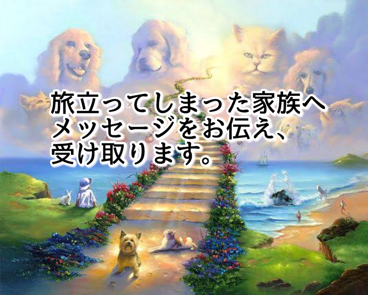亡くなってしまった家族（動物）と交信します もう会えない家族へメッセージをお伝え、受け取ります。 イメージ1