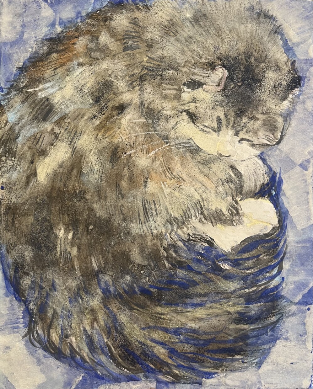 日本画画家がお家のわんちゃんねこちゃんを描きます その他動物や人間などなんでも描けます イメージ4