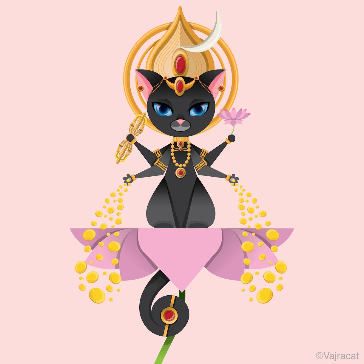 ペットの絵をエスニック風に描きます インド風、エキゾチックな動物たちをアイコンやロゴにしませんか イメージ2
