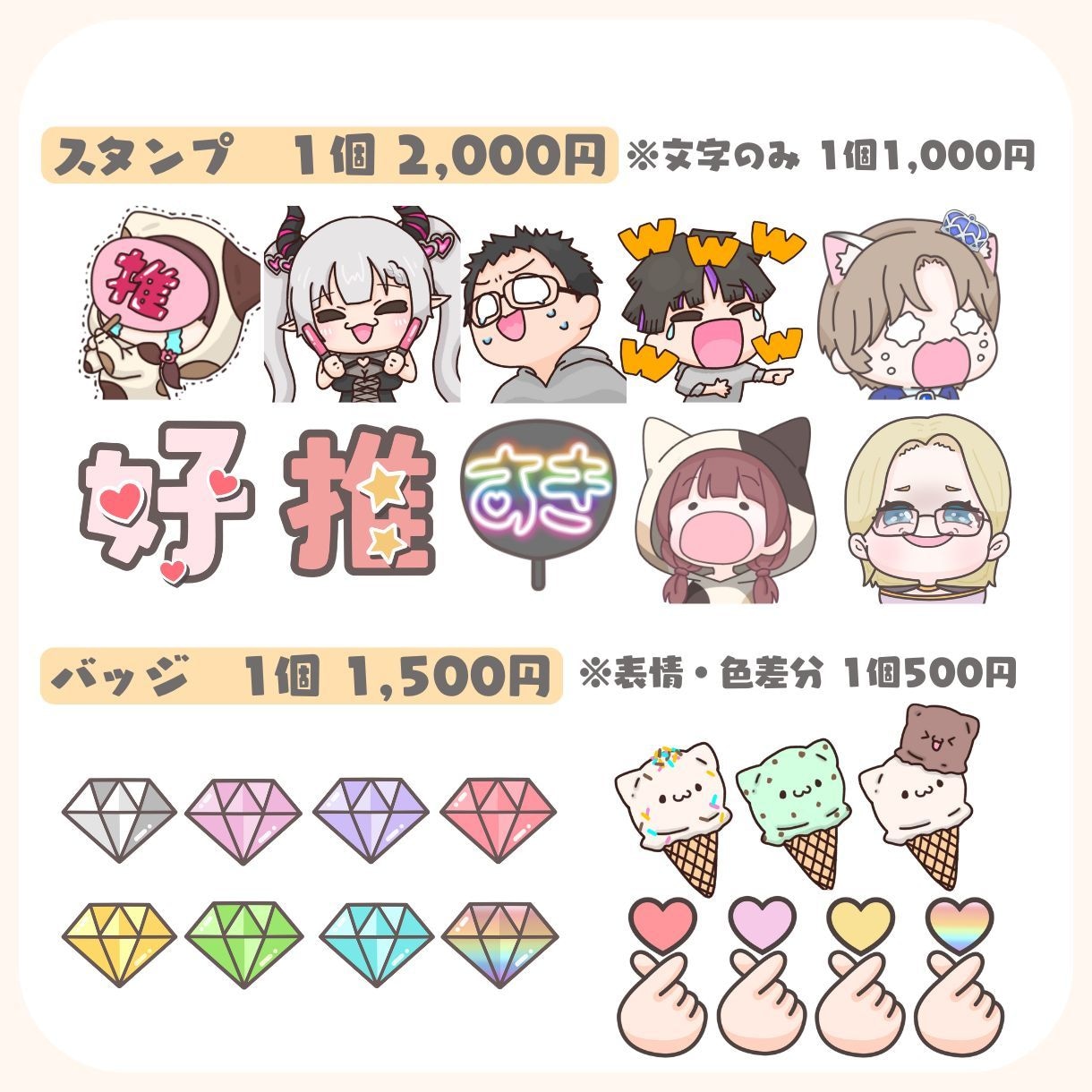 配信用の可愛いデフォルメスタンプ制作します 1点2000円♪Twitch・YouTubeにも！ イメージ2