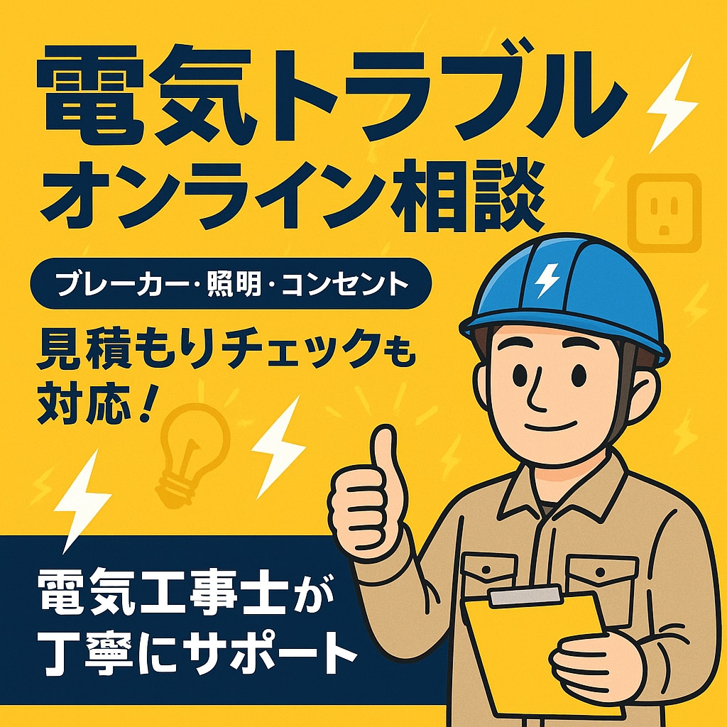 電気トラブルの原因と対処をアドバイスします 第一種電気工事士がやさしく丁寧に診断します イメージ1
