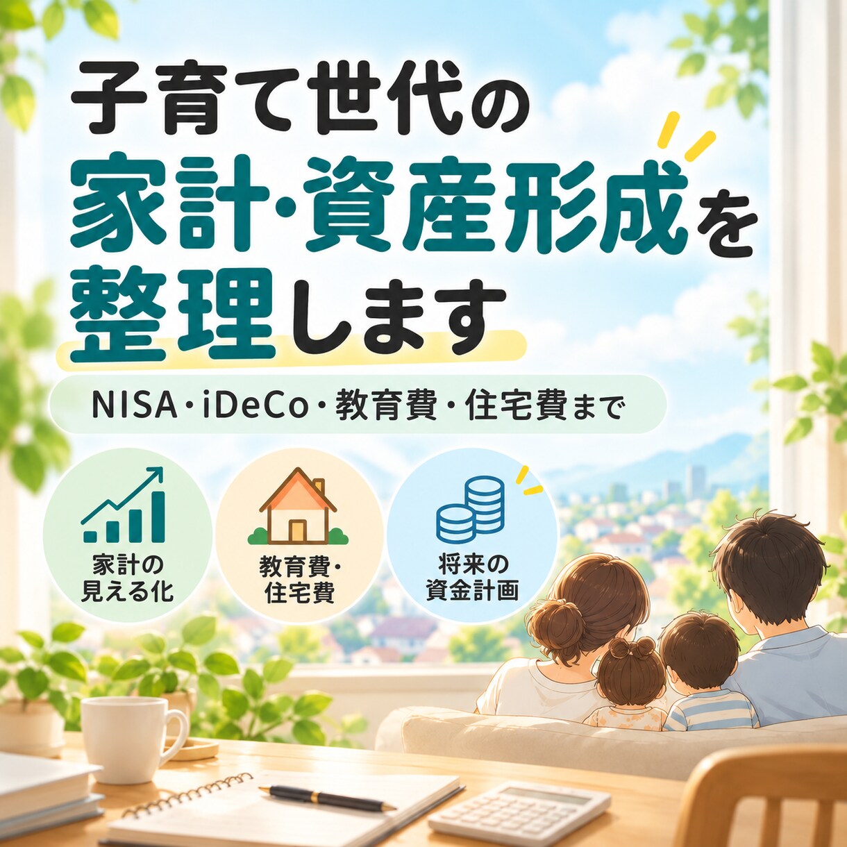 子育て世代の家計・資産形成を整理します NISA・iDeCo・教育費・住宅費まで一緒に整理 イメージ1