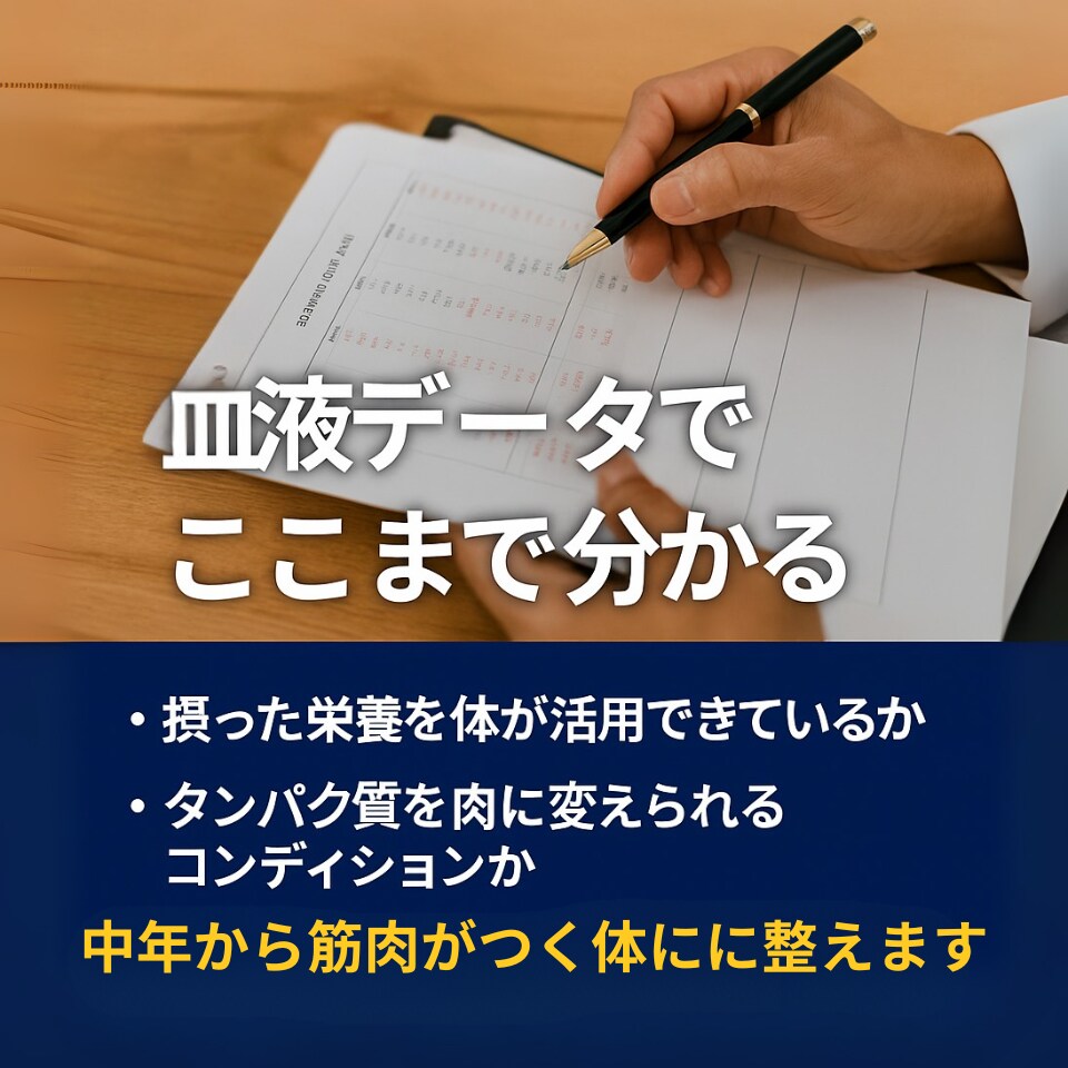 中年から筋肉がつく体に改善します 筋トレしても筋肉がつかない “体の落とし穴” を特定します イメージ4