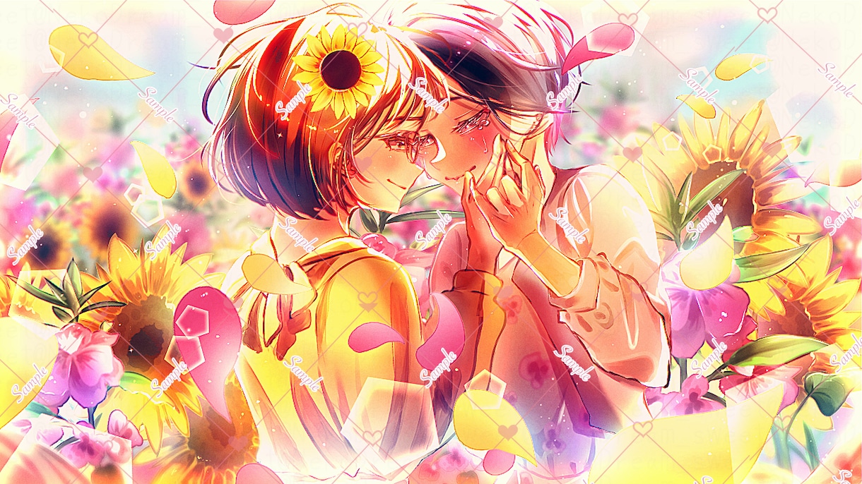 一枚絵、夢絵、アイコン、サムネイルなどを描きます おしゃれサムネで簡単に人気が欲しい方へ現役絵師が叶えます イメージ2