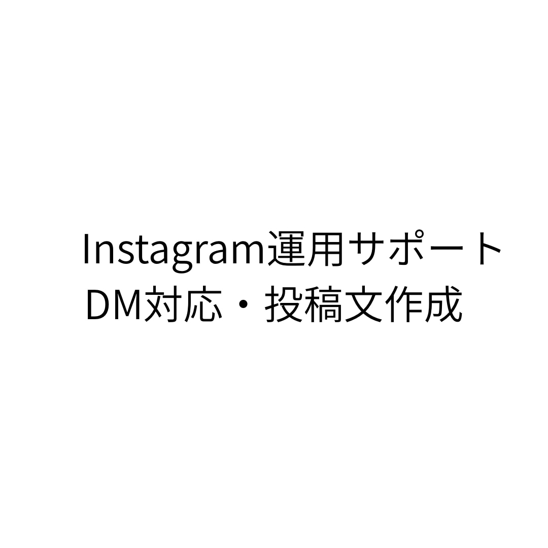 InstagramのDM対応・投稿文作成します コメント返信や簡単な運用サポートも対応します イメージ1
