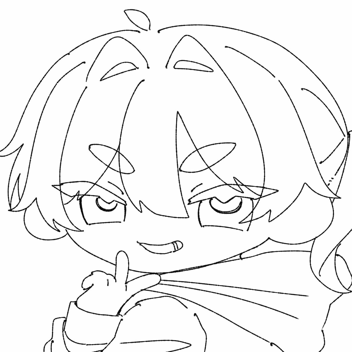 ミニキャラアイコン描きます 即日納品・線画のみ提出可能です イメージ1