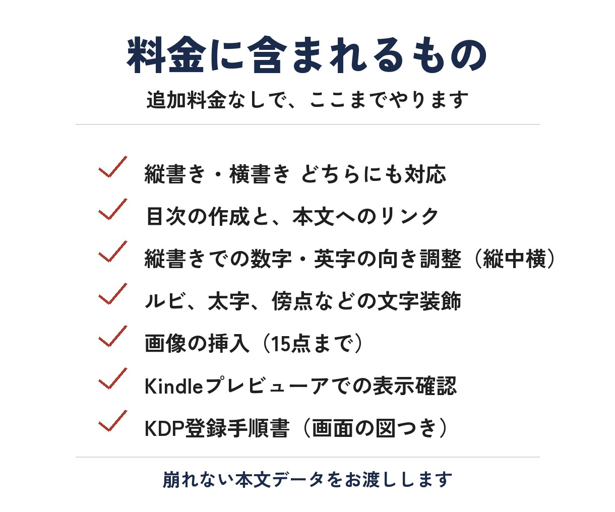 Kindle出版用に原稿を電子書籍EPUB化します 17時までのご依頼で当日｜縦書き対応｜自著50冊以上 イメージ5