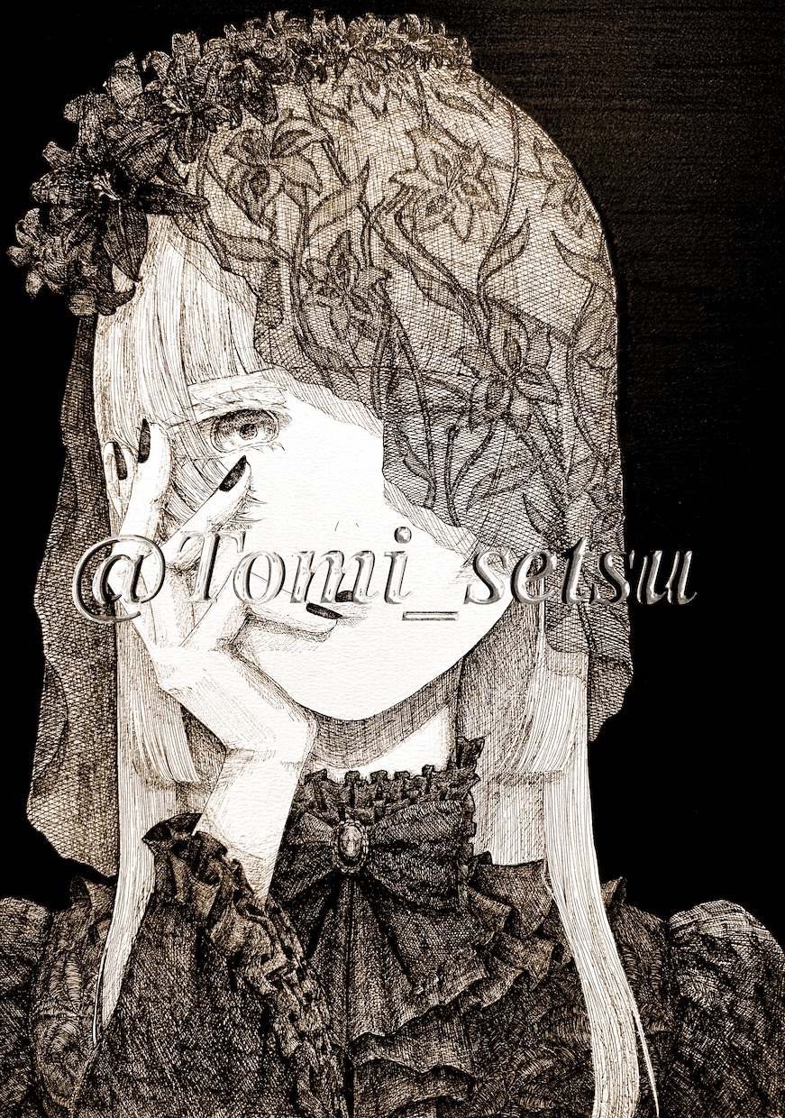 白黒のアナログイラストで、あなたのキャラを描きます SNSアイコン･立ち絵･一枚絵など イメージ2