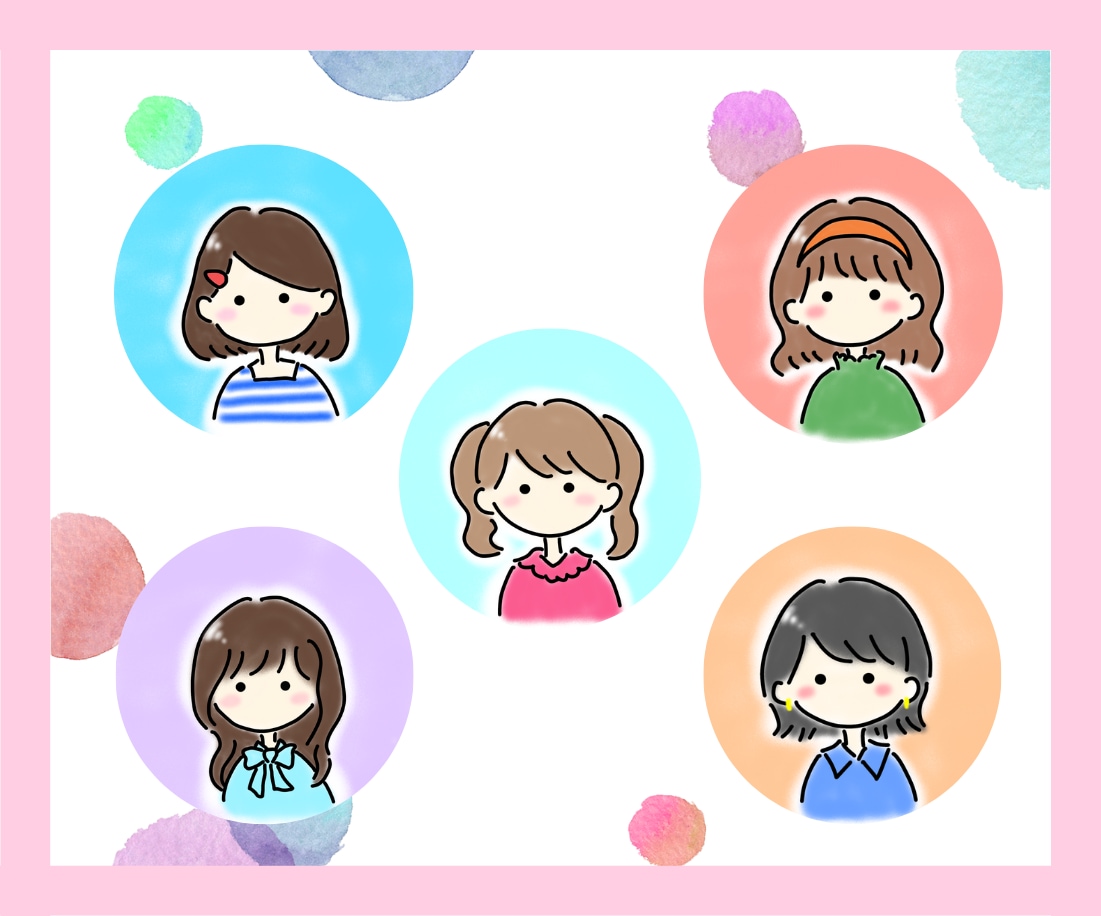 簡単オーダー！シンプルでゆるかわなアイコン描きます 【写真不要】サンプルリストから選ぶだけでOK イメージ1
