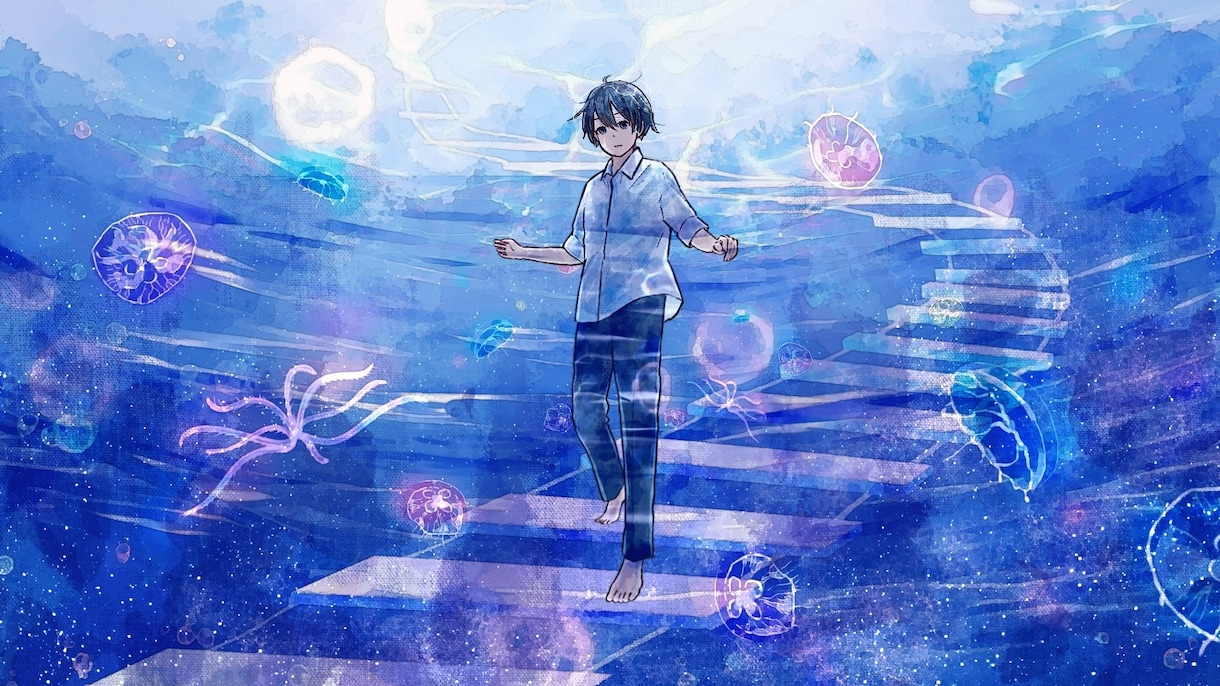 一枚絵・風景・人物・背景・イラストを制作いたします ＊儚くて綺麗なイラストをお届け＊ イメージ10