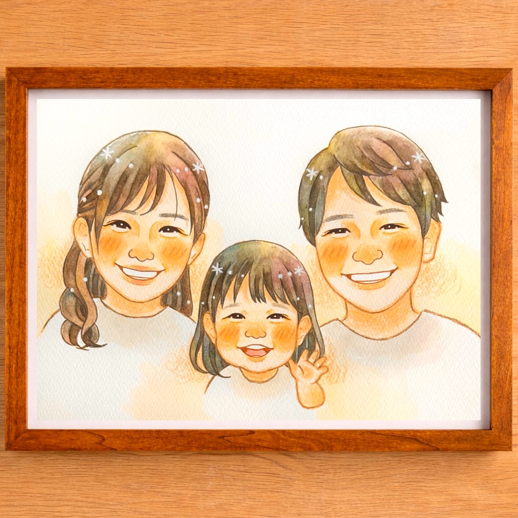 お手頃価格！！シンプルで可愛い似顔絵描きます プレゼントにも大人気♡気軽に飾れるやさしいタッチ♡ イメージ3