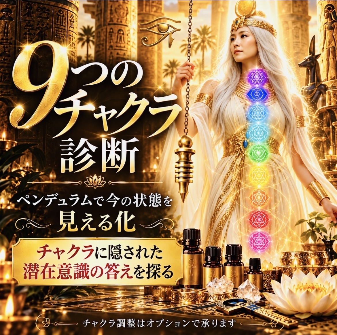 潜在意識に隠された本当の貴方を探ります ⭐︎ペンデュラムでチャクラを整えて人生の流れをつくる イメージ1