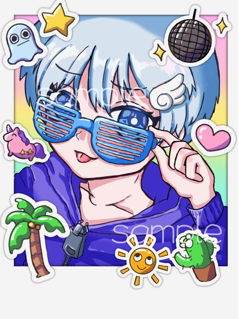 商用○可愛いポップなアイコン、イラストを作成します SNS用アイコンやイラストをあなたの希望に合わせて描きます！ イメージ3