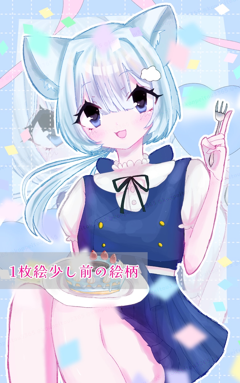 サムネイル、配信用、アイコン、立ち絵等描きます 女の子のイラストが得意です❁⃘*.ﾟ イメージ3