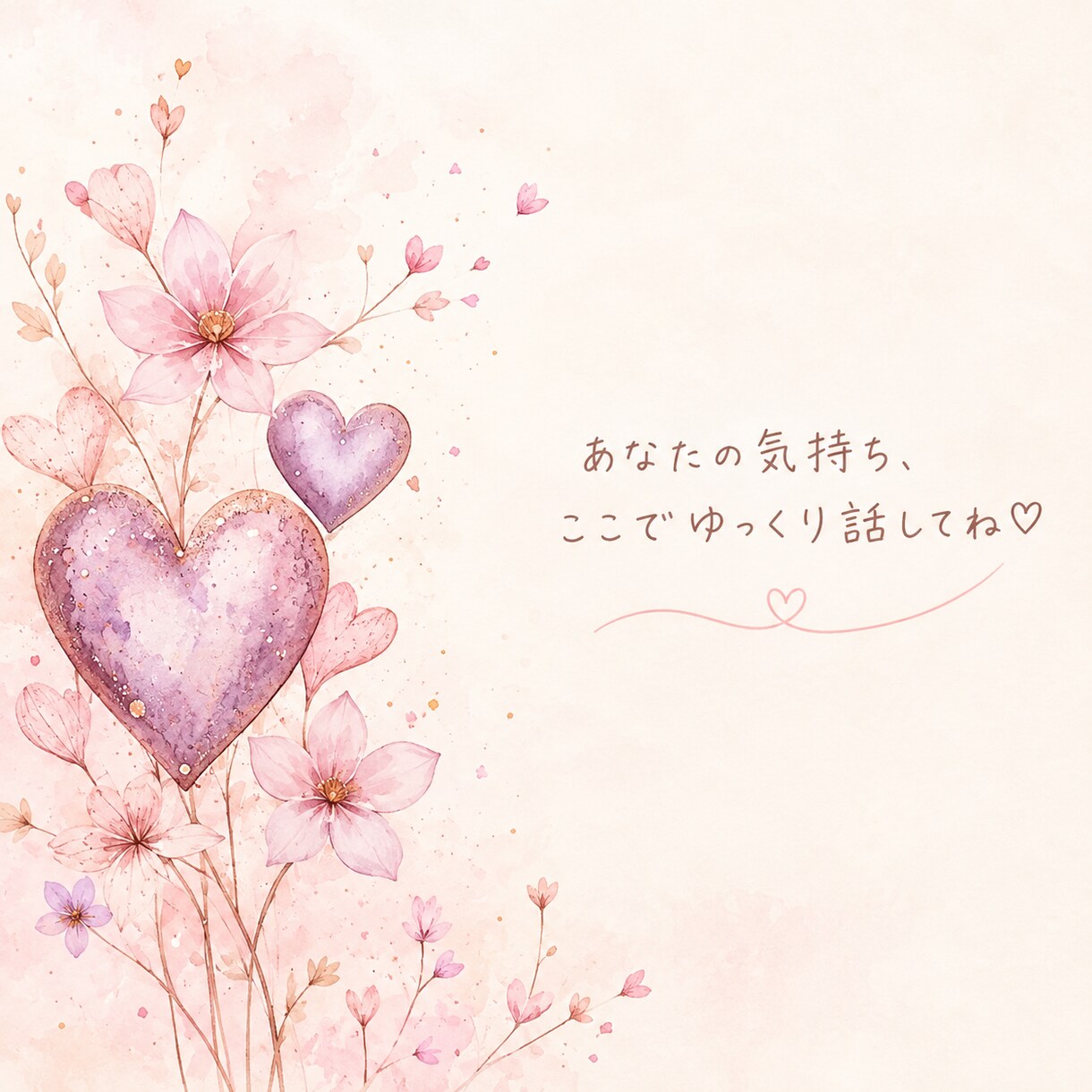 知り合いには言えない恋の話し、聞きます どんな気持ちも否定せず、まるごと受け止めます♡ イメージ2