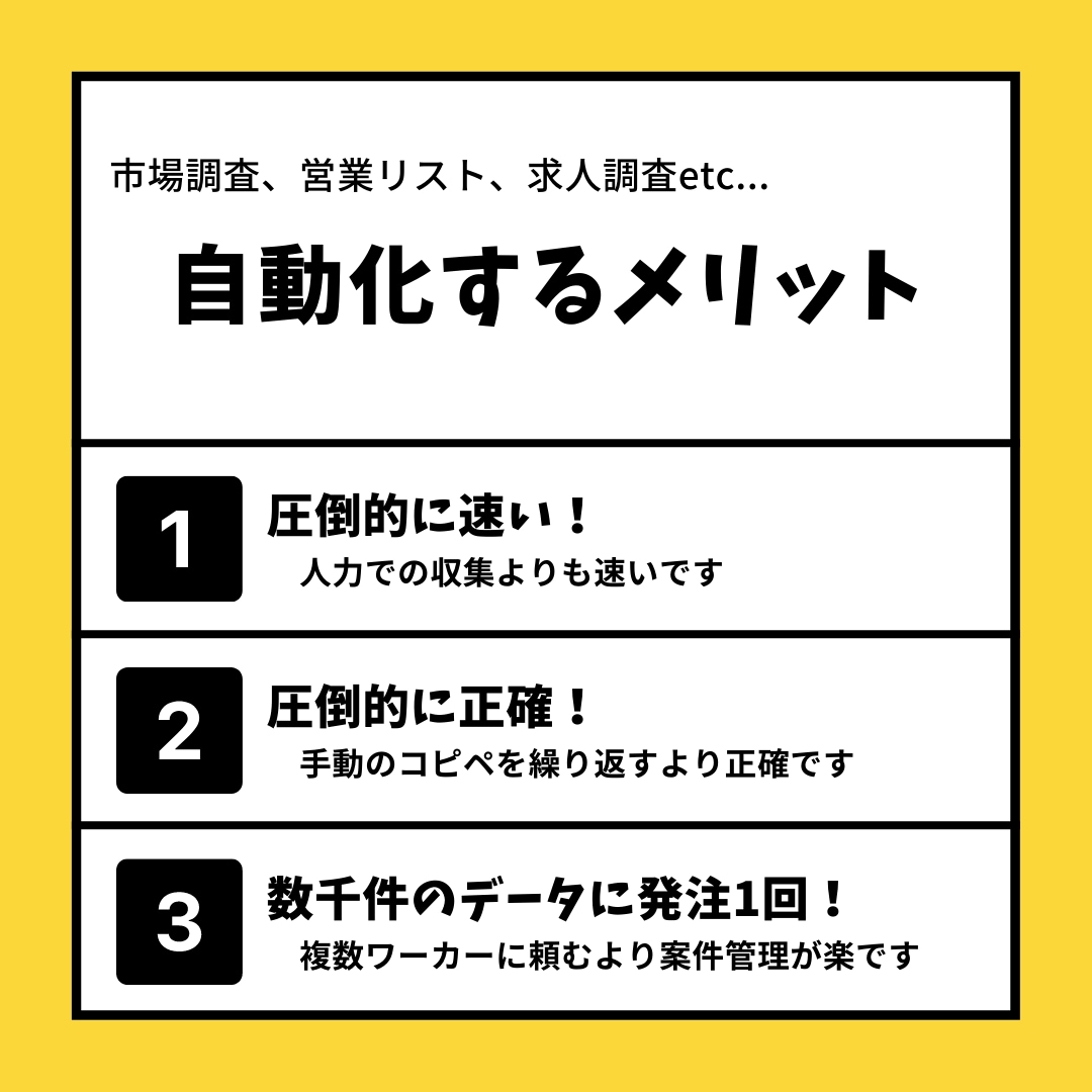 Webからのデータ収集を代行します 数千件の大量データを収集して納品します！ イメージ2
