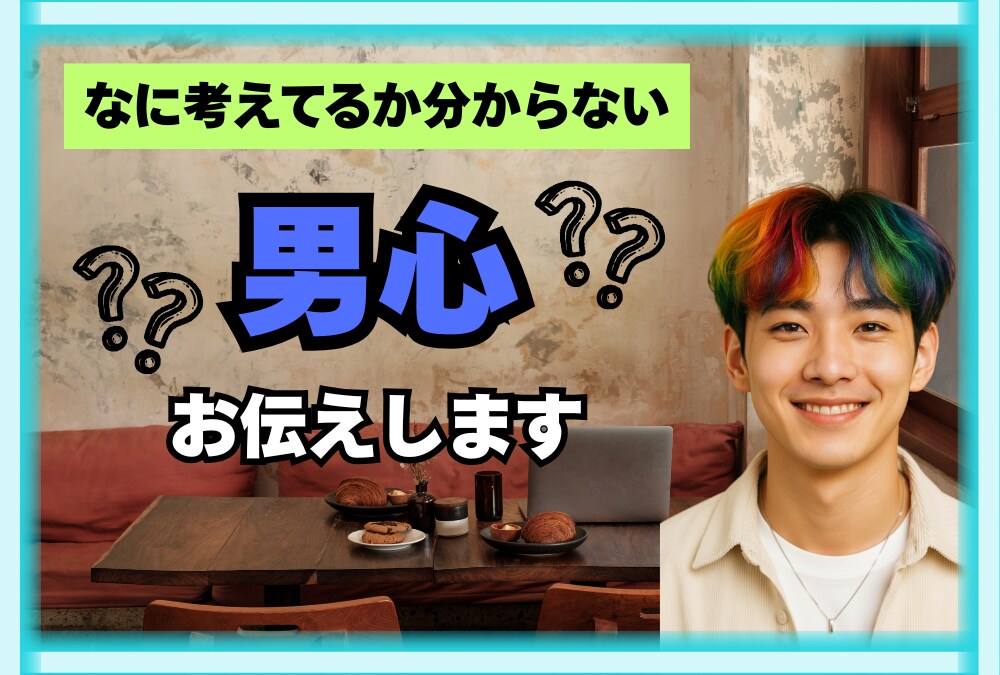 何考えてるか分からない男心お伝えします その心のモヤモヤ解決しませんか？ イメージ1