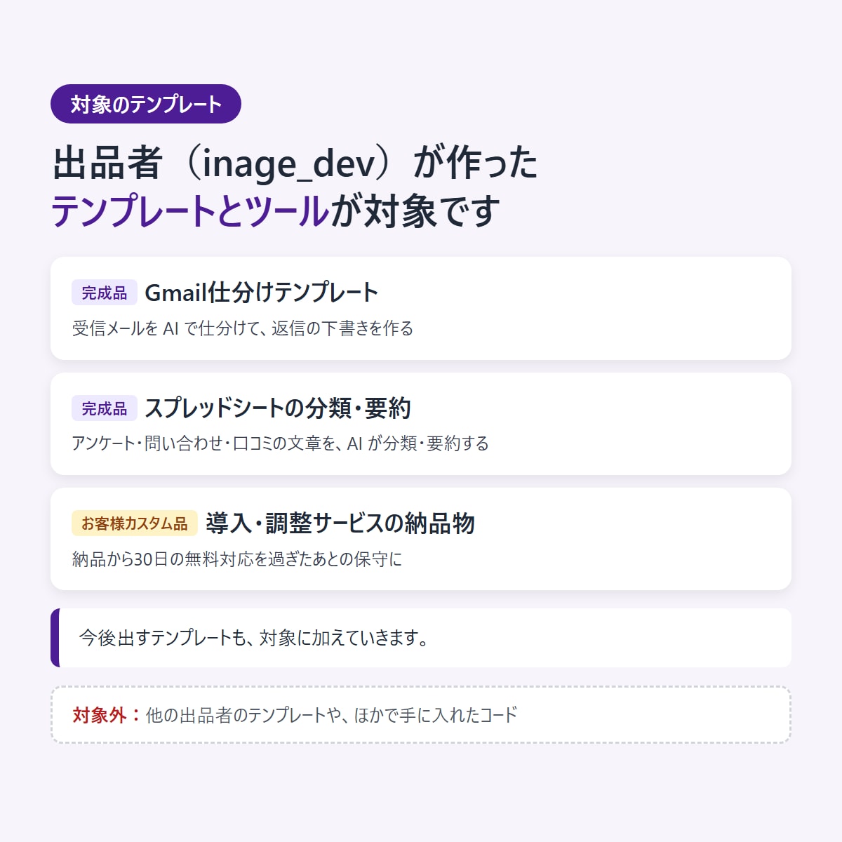 購入したテンプレートの設定・不具合を解決します 作った本人が対応。設定のつまずきからエラーまで イメージ2