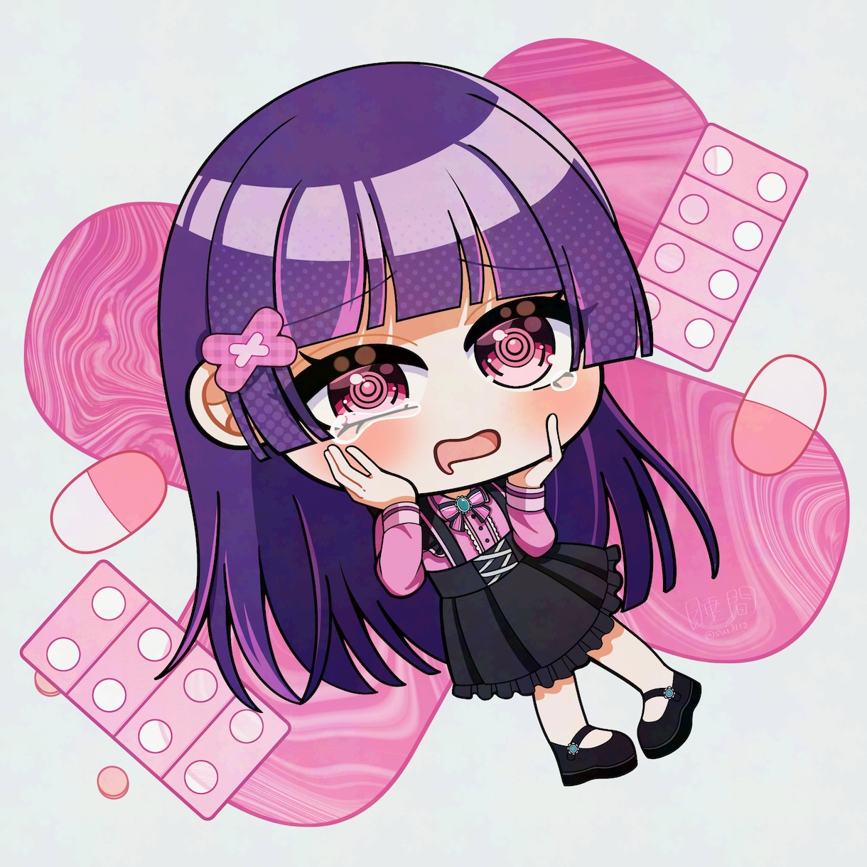 ミニキャラのイラストを作成します SNSアイコン等に使えるミニキャライラスト作成します！ イメージ3