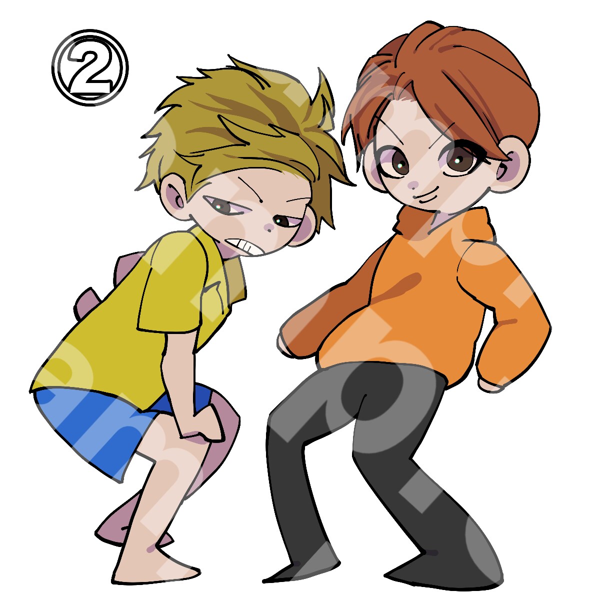 ちびキャライラストアイコン作成承ります 3つの絵柄からSNS用ちびキャライラストアイコンを作成します イメージ3