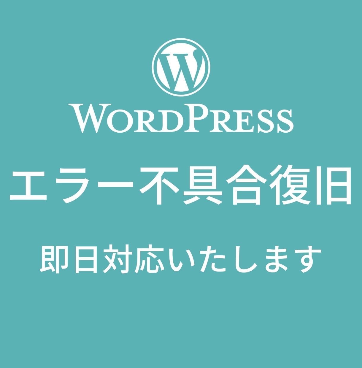 WordPressのエラー不具合復旧いたします WordPressのエラー不具合で困ってませんか？ イメージ1