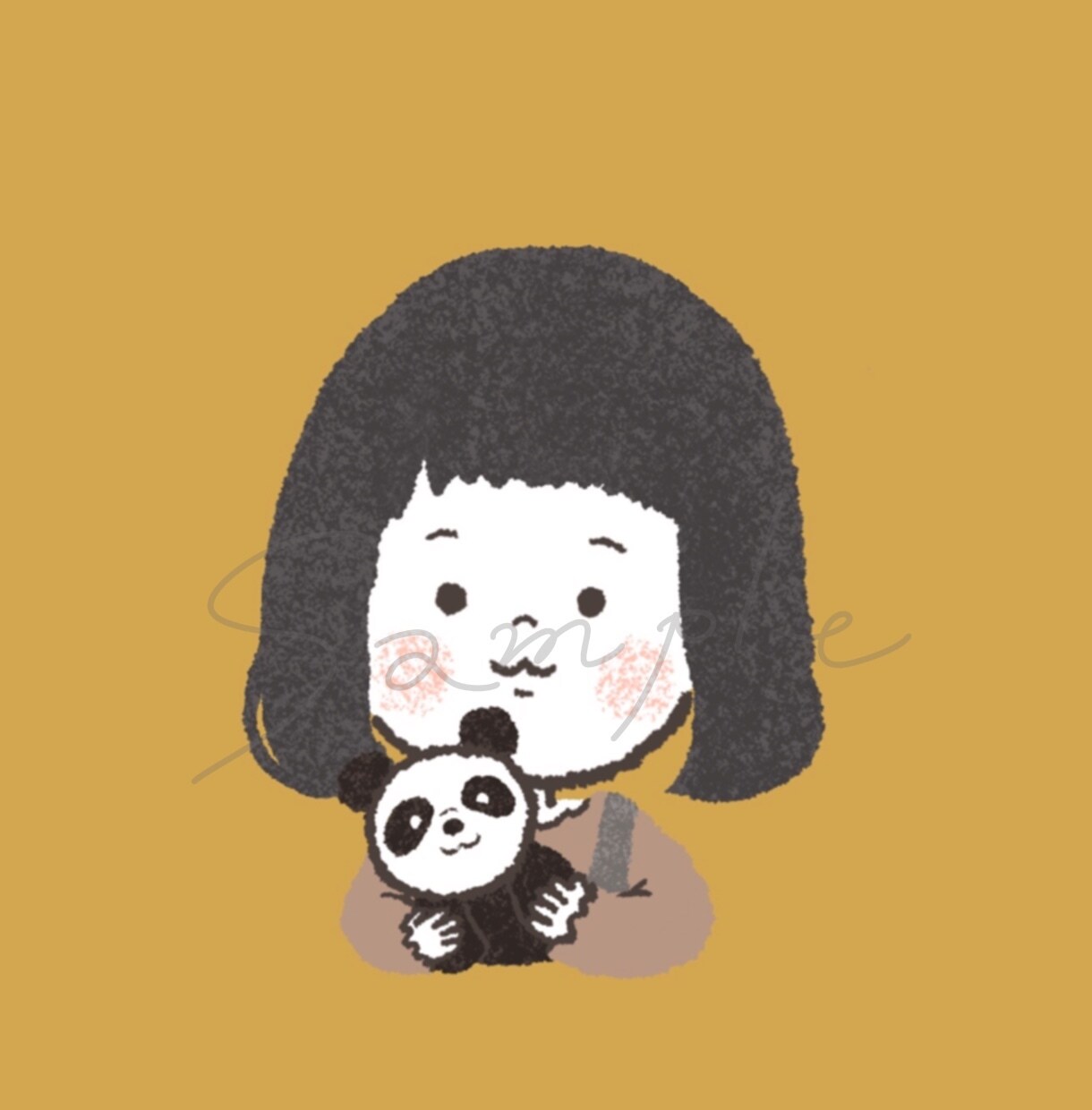 絵本風タッチのアイコン作ります ほんわかしたアナログ手描き風をアイコンに イメージ6