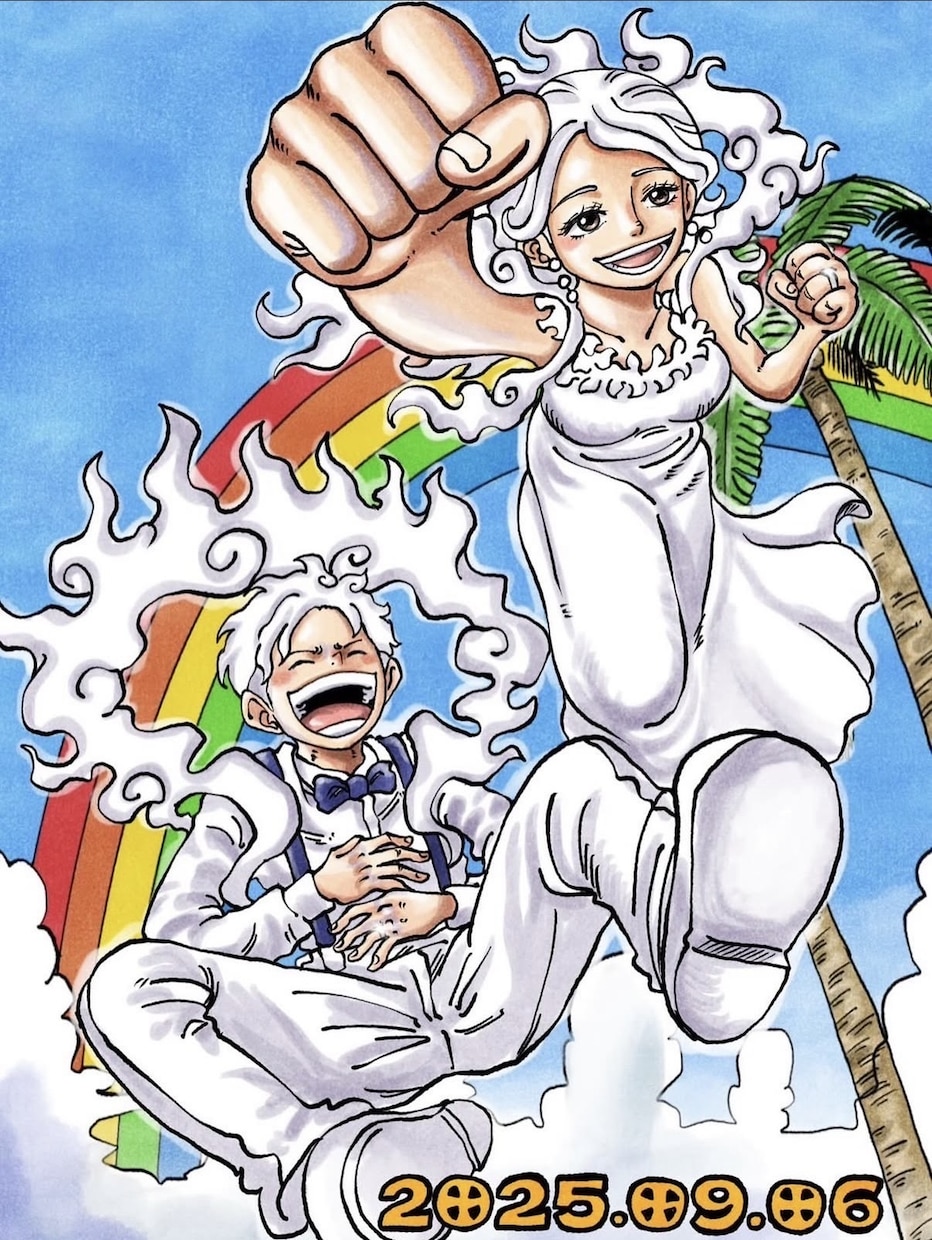 ワンピース風にウェルカムボードの似顔絵描きます 結婚式のウェルカムボードやプレゼントご注文の方にオススメ！ イメージ1