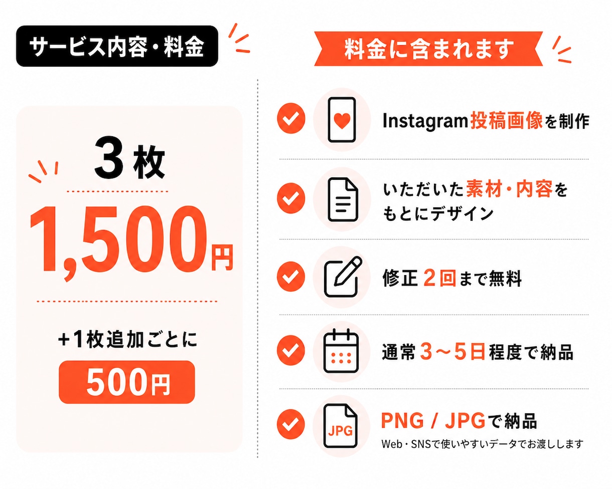 伝わるinstagramフィード投稿を作ります 見やすく、伝わる投稿デザインを3枚1,500円で制作します イメージ3