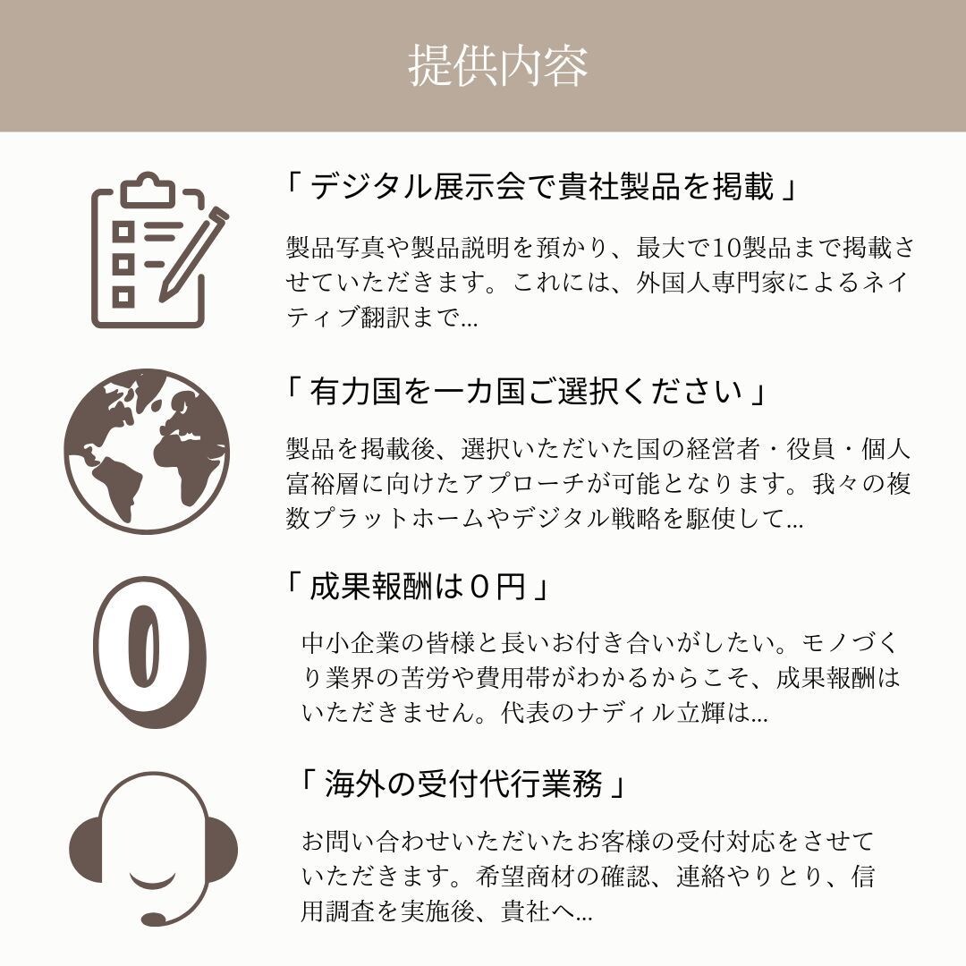 専門家が海外向けデジタル展示会を提供します -海外進出の相談室と事前相談窓口… イメージ3