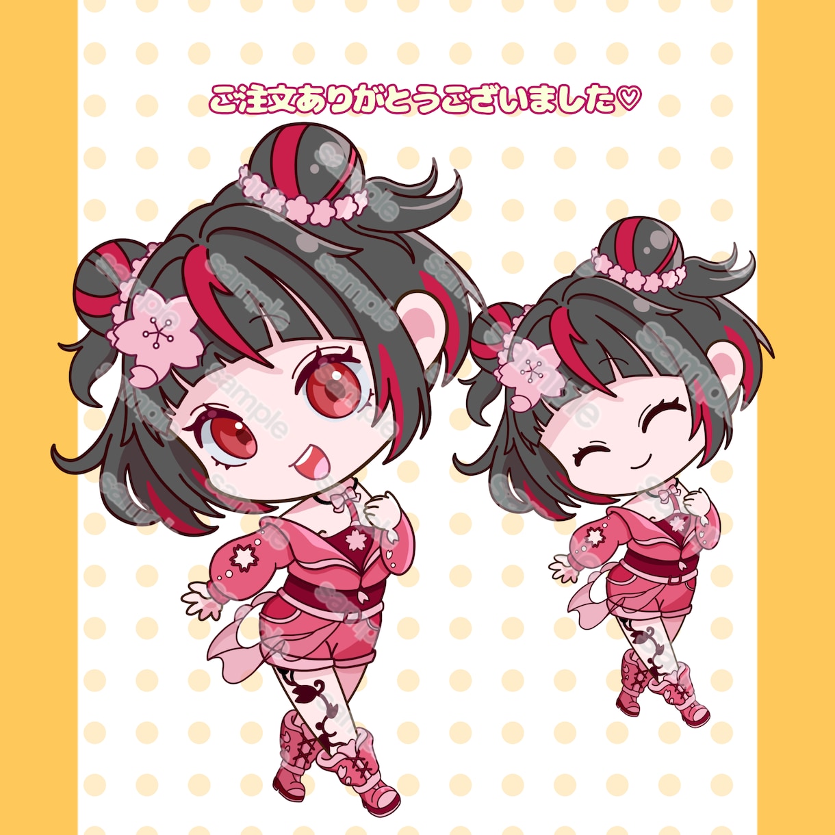 激安！リピーター特典あり！目立つミニキャラ描きます ざっくりなイメージで大丈夫！質問に答えるだけの簡単作成♪ イメージ5
