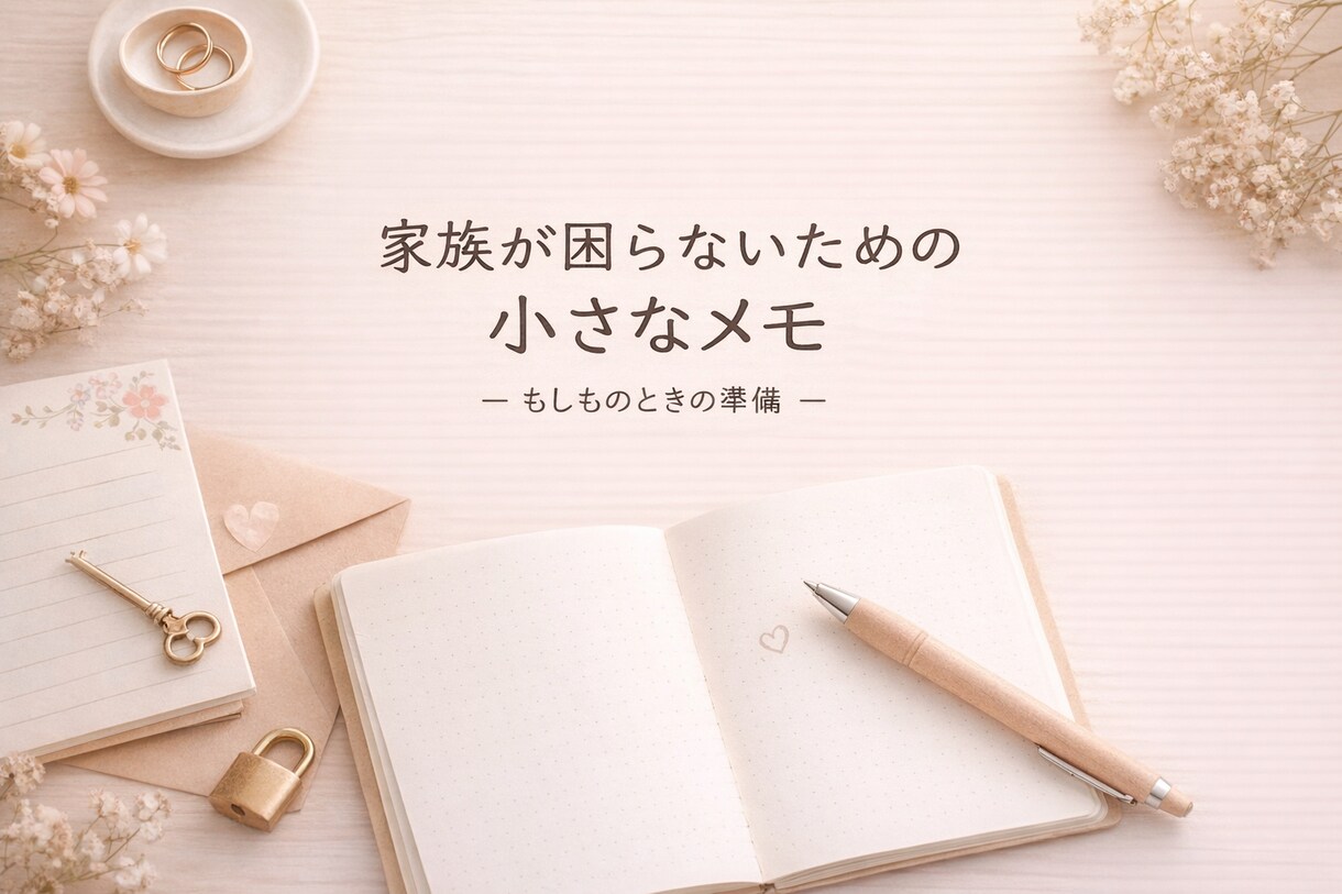 家族が困らない終活整理メモPDFお届けします 書けるところから始める、家族のための整理メモ イメージ1