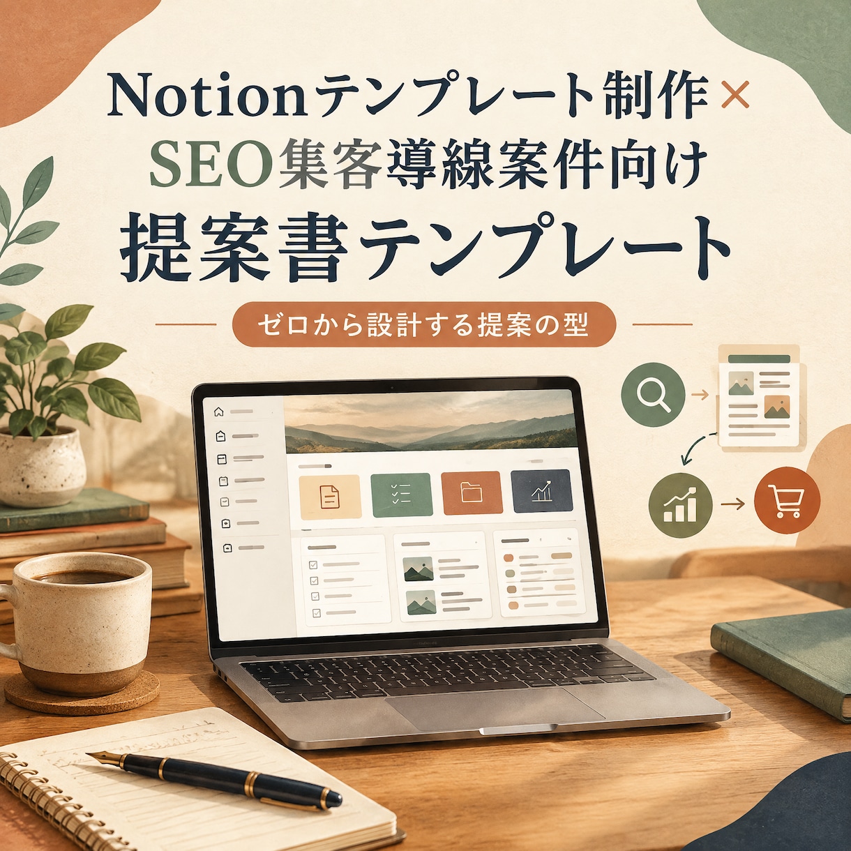 Notion等のテンプレ制作案件の提案書作成します テンプレ制作からSEO集客導線まで。「仕組みごと任せて」 イメージ1
