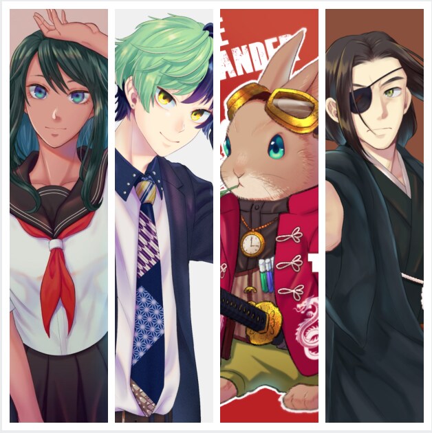 立ち絵などに！オリジナルキャラクターお描きします お試し価格！好きな絵柄が選べる！！ イメージ7