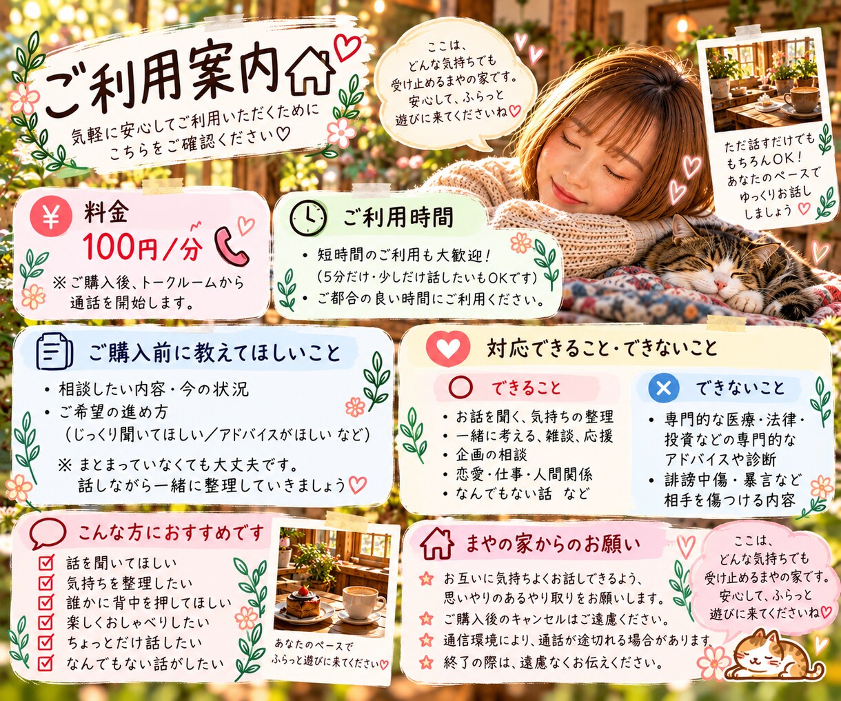 まやの家であなたのお話聞きます 悩みも雑談も大歓迎！気軽にふらっと遊びにきてね★ イメージ4