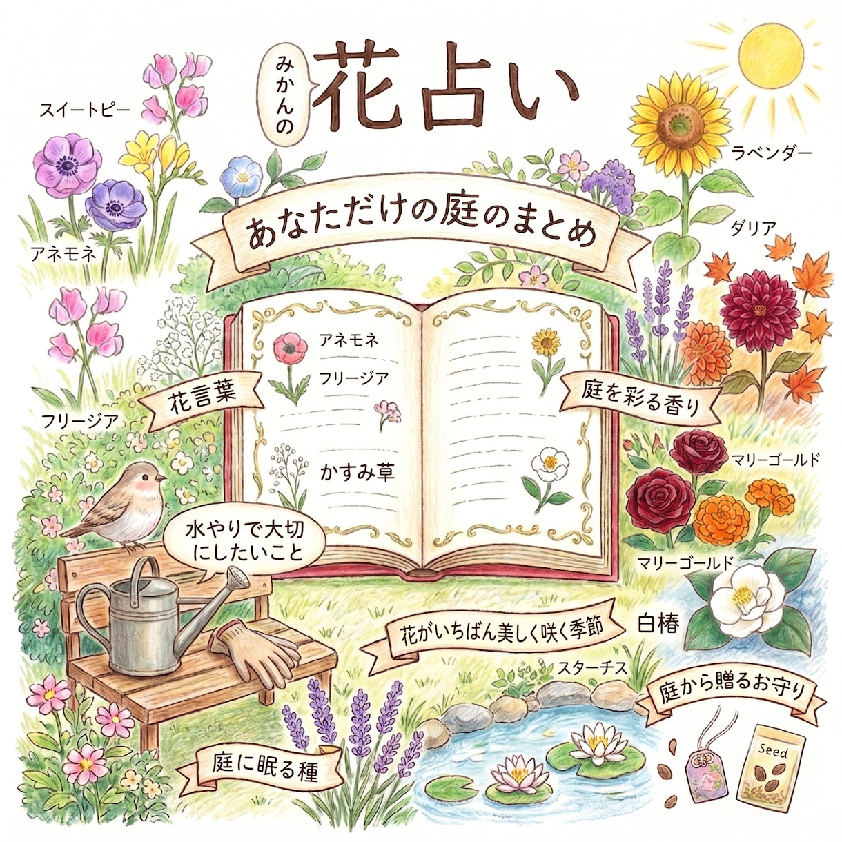 あなたをお花に例えて占います あなたの魅力と心のリズムを、一輪の花にたとえて占います。 イメージ1