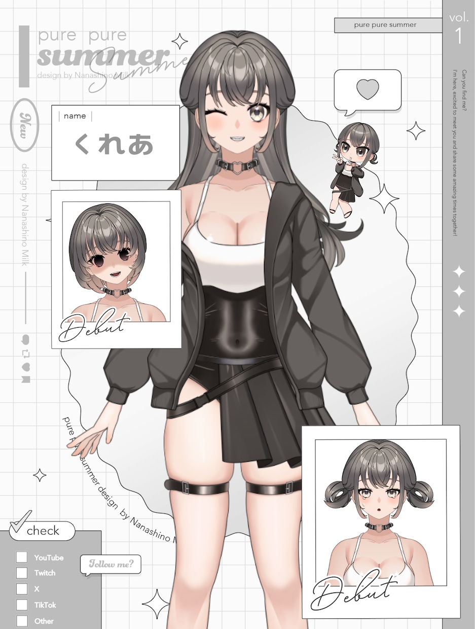 Vtuberキャラデザ＋モデリング全て制作します 45日完成！VTuberトータルサービス イメージ3