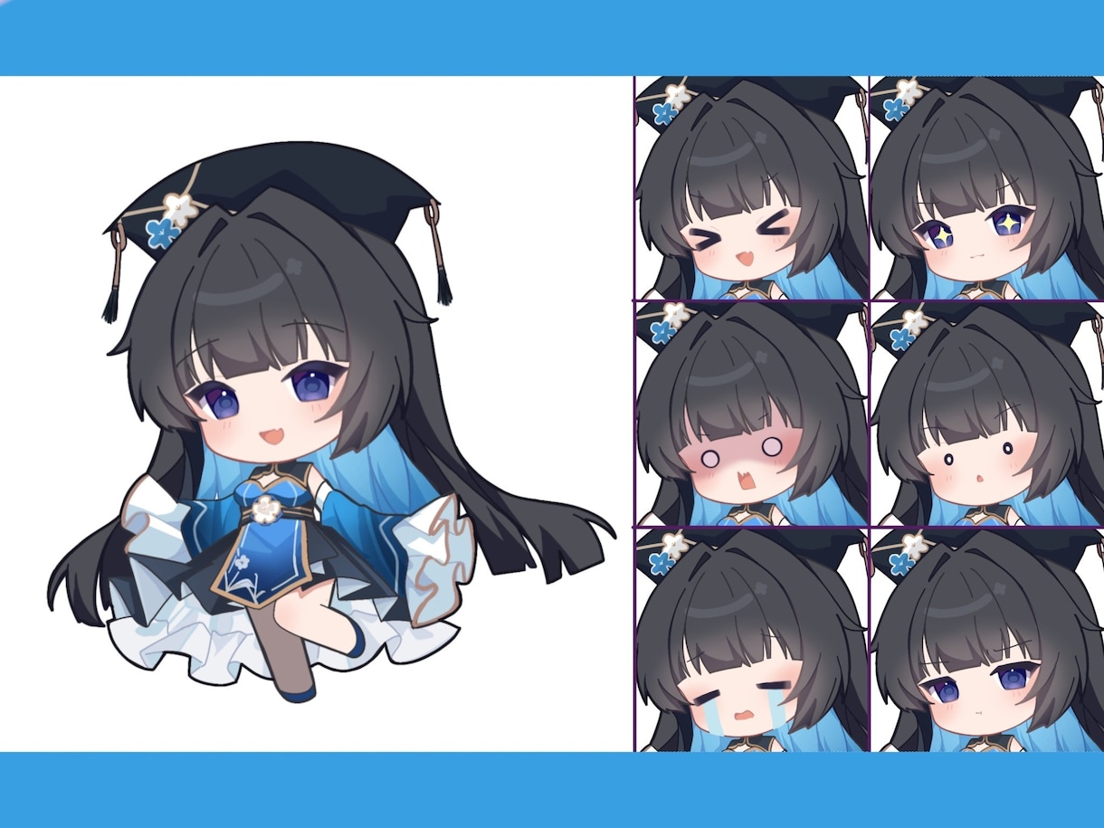 活動者さん向けのかわいいミニキャラを描きます VTuber・歌い手さんにおすすめ︎！お急ぎ便即日から可能◎ イメージ2