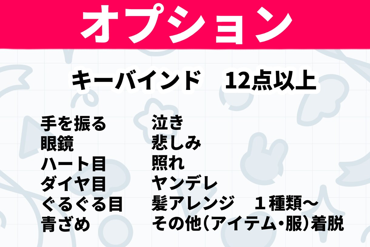 高可動域Live2Dモデルを制作します 現役Vtuberがキャラデザ～モデリングまで制作します イメージ4