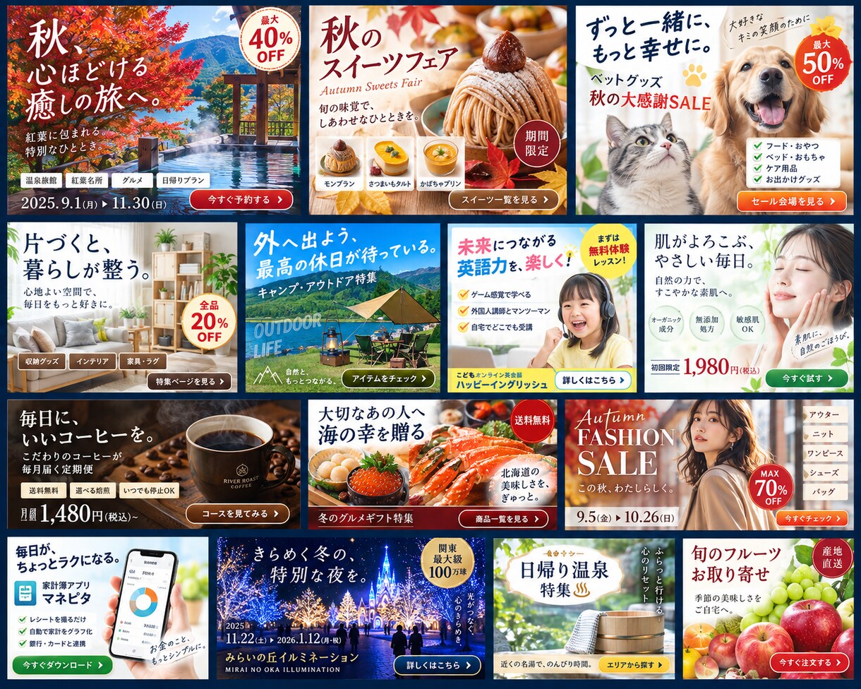 WEB画像・バナーを高品質にデザイン制作します 目を引く高品質デザインを制作します イメージ3