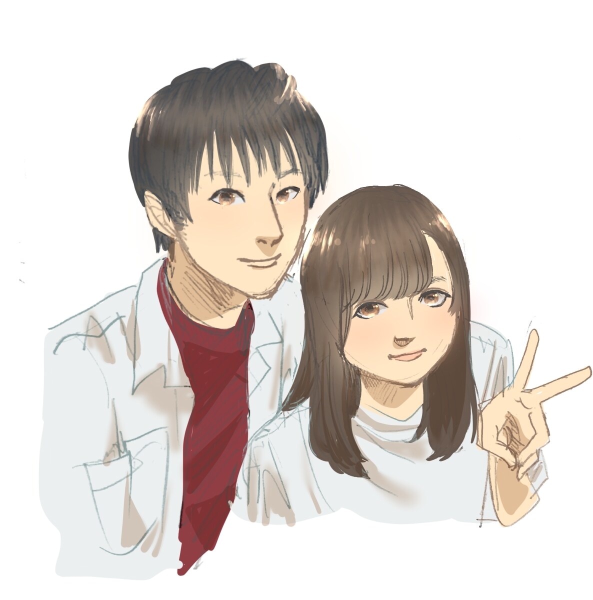 単色/フルカラーの似顔絵を提供します 可愛いイラストのまま似ている似顔絵が欲しい方に イメージ9