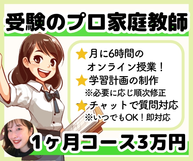 元医学部生のプロ講師が勉強をフルサポートします オンライン授業6コマ＋学習計画作成＋いつでも質問対応◎ イメージ1