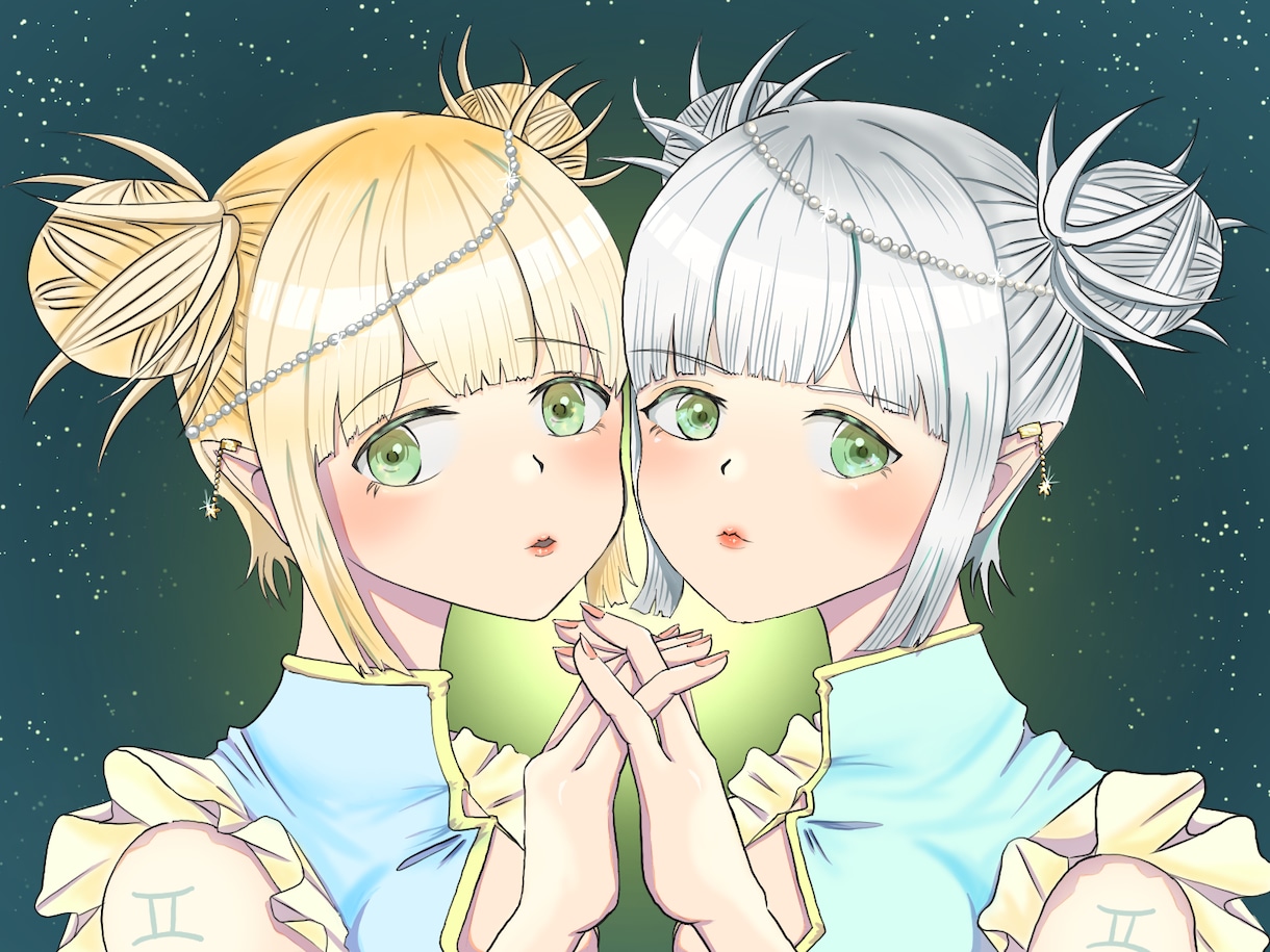 カップルイラスト・SNSアイコン描きます 一枚絵、オリジナル承ります。 最短5日納品◎ イメージ1