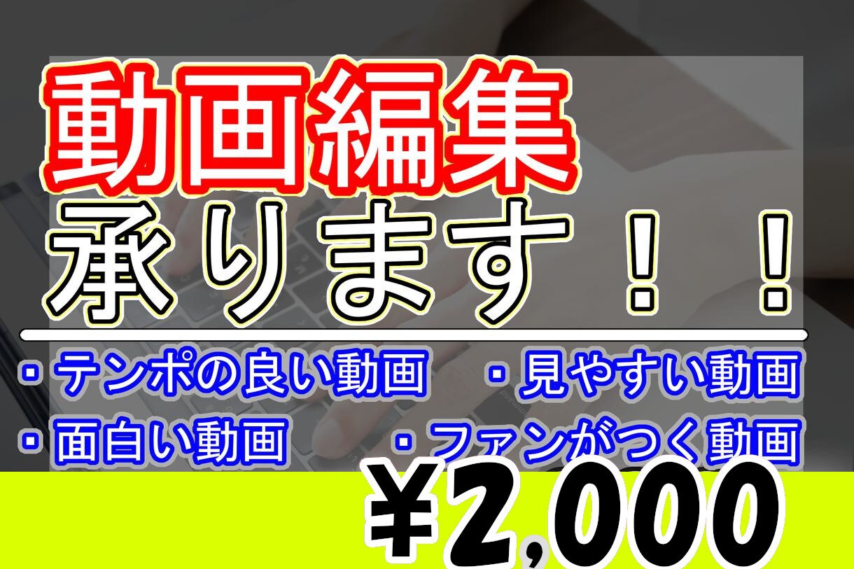 動画編集（カット・字幕・BGM・SE)承ります 素材の面白部分を活かす動画編集・視聴者に分かりやすい動画編集 イメージ1