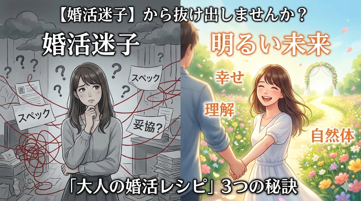 婚活迷子の脱出作戦！あなたの心の内を掘り起こします あなたが気づいてない理想の人が見つかります♬ イメージ1