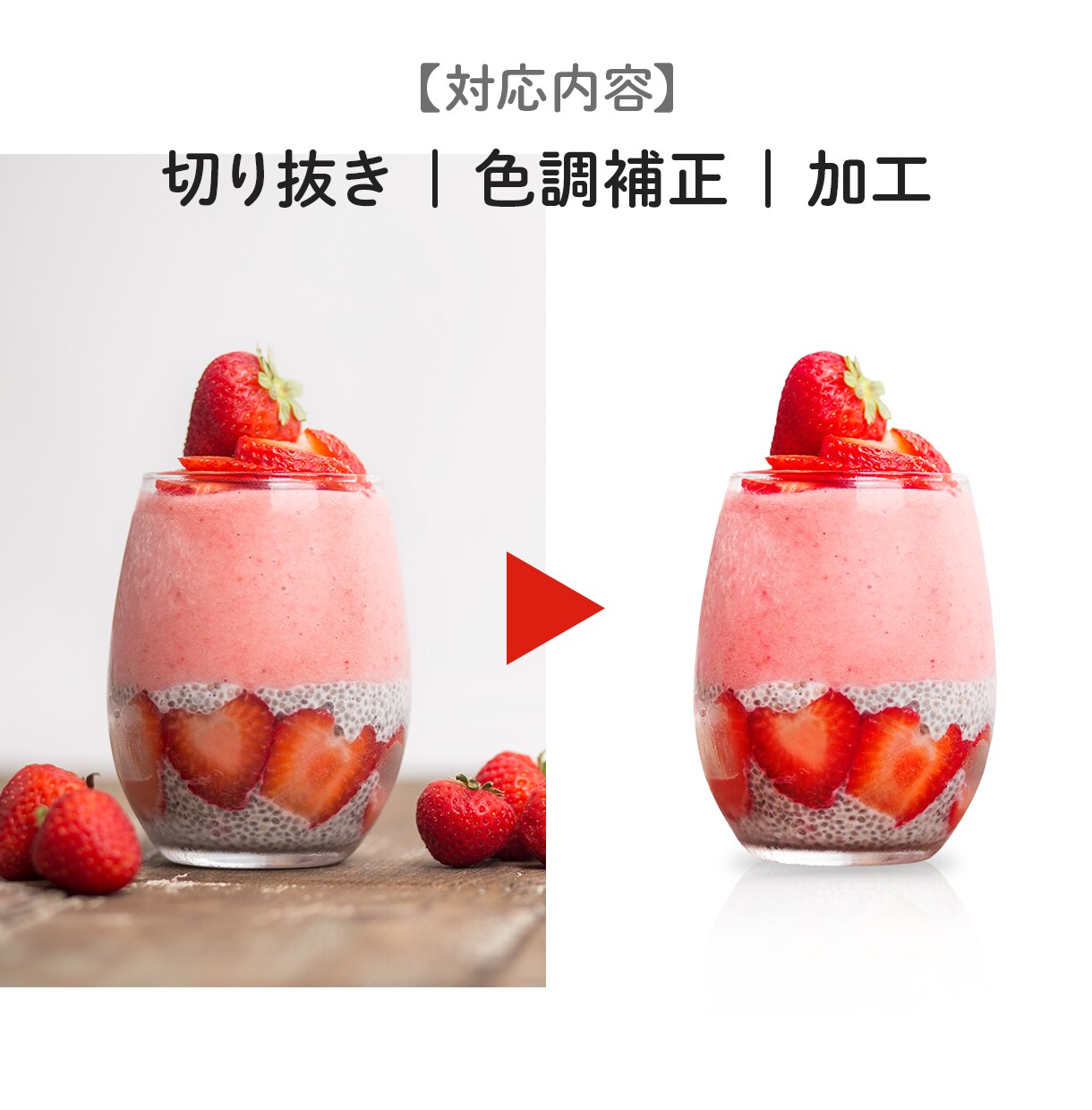 5枚1000円から画像の切抜・補正・加工します 即納・修正回数無制限！5枚まで24時間以内に納品します イメージ3