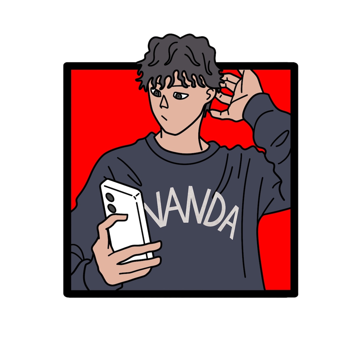 AIっぽくない手描きアイコン作成します 親しみやすく印象に残るSNSアイコンを制作します イメージ1