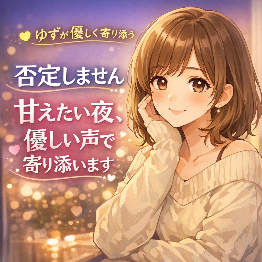 否定しません。甘えたい夜、優しい声で寄り添います 一人で頑張る夜の終わりに。癒やしの声で、ポカポカな夢の中へ。 イメージ1
