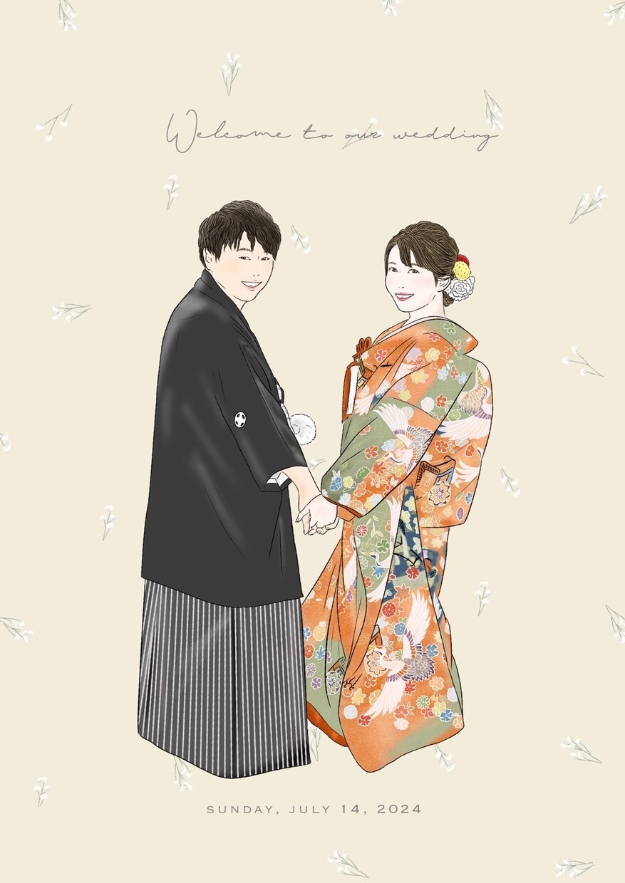 ウェルカムボード、愛車と描きます 大人可愛いイラストで特別感のある一枚に♡ イメージ7